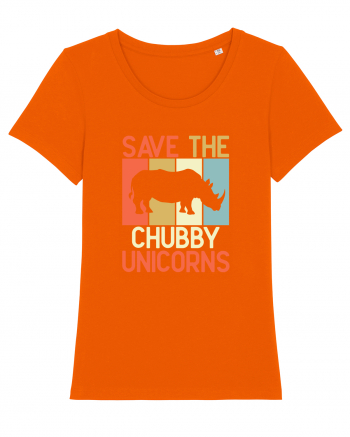 Save the Chubby Unicorns Bright Orange