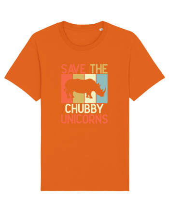 Save the Chubby Unicorns Bright Orange