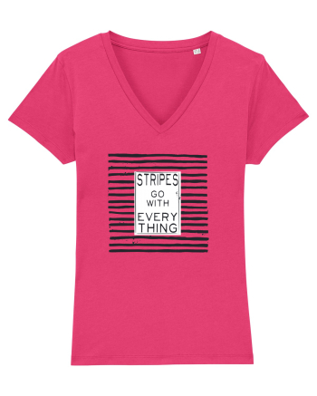 Stripes Go With Everything Raspberry