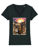 i pet goat x Tricou mânecă scurtă guler V Damă Evoker