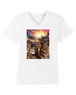i pet goat x Tricou mânecă scurtă guler V Bărbat Presenter