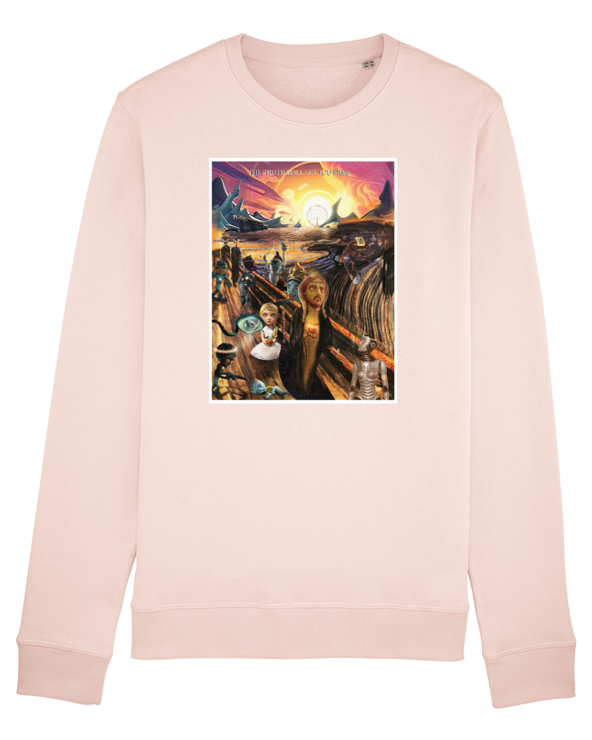 Bluză mânecă lungă Unisex Rise Candy Pink