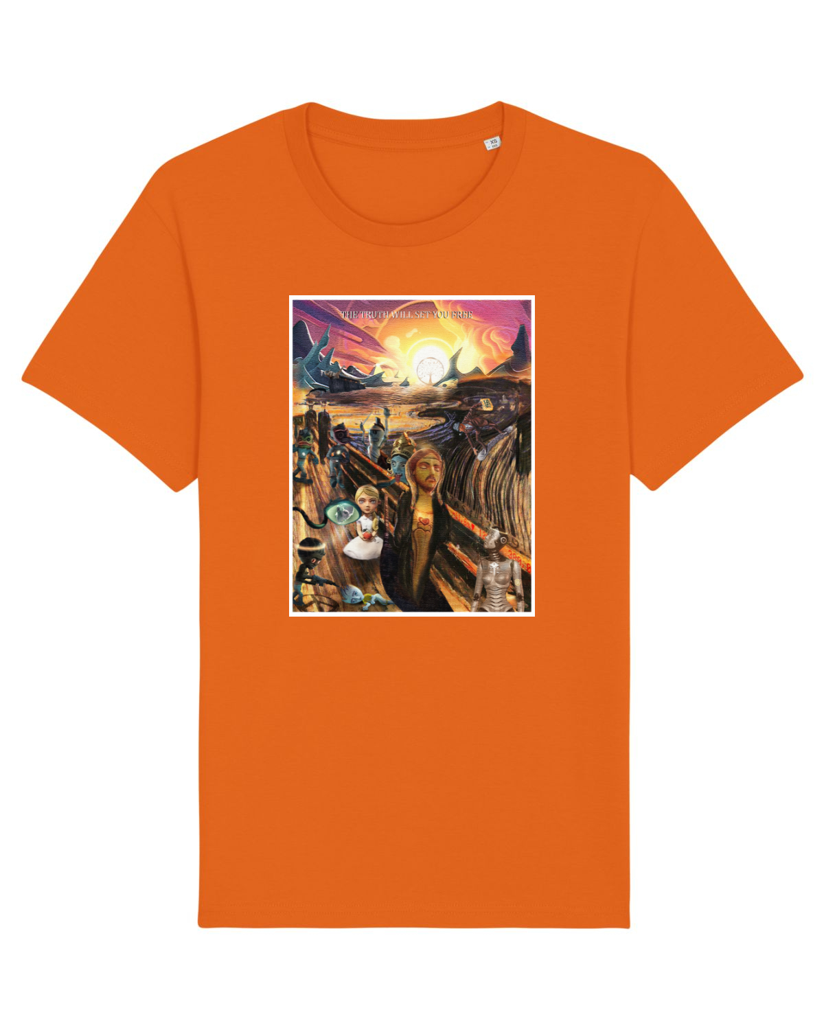 Tricou mânecă scurtă Unisex Rocker Bright Orange