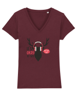 Its Okay to Say HoHoHo Tricou mânecă scurtă guler V Damă Evoker