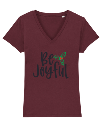 Be Joyful Xmas Burgundy
