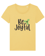 Be Joyful Xmas Tricou mânecă scurtă guler larg fitted Damă Expresser