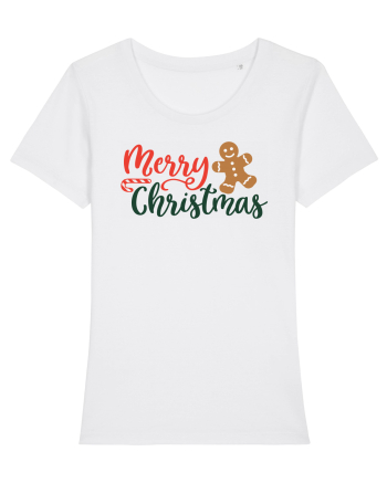 Merry Christmas Gingerbread White