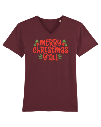 Merry Christmas Yall Burgundy