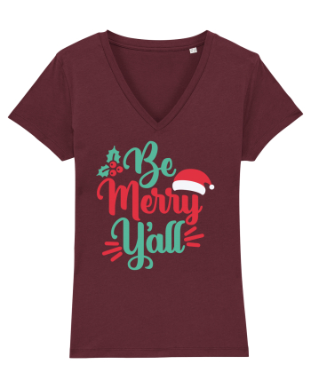 Be Merry Yall Burgundy