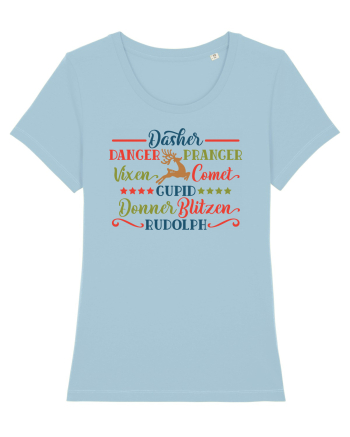 Reindeers Santa Sky Blue