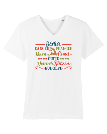 Reindeers Santa White