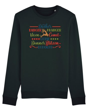 Reindeers Santa Black