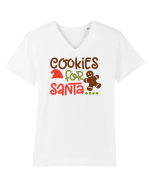 Cookies for Santa Tricou mânecă scurtă guler V Bărbat Presenter
