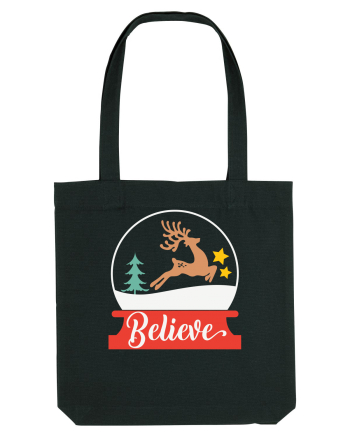 Believe Reindeer Black