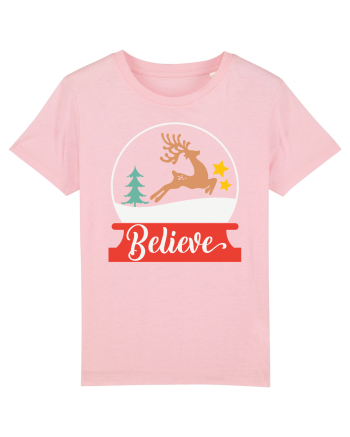Believe Reindeer Cotton Pink