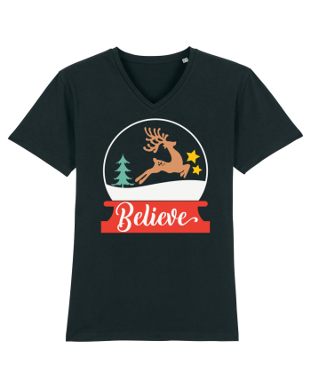 Believe Reindeer Black