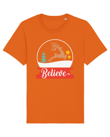 Believe Reindeer Bright Orange