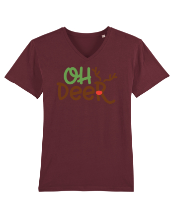 Oh Deer Xmas Burgundy