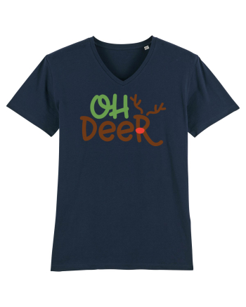 Oh Deer Xmas French Navy