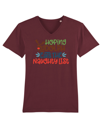 Hoping Rudolph Eats the Naughty List Burgundy