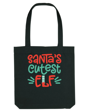Santas Cutest Elf Black