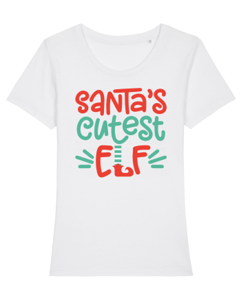 Santas Cutest Elf White