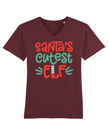 Santas Cutest Elf Burgundy