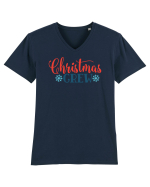 Christmas Crew Snow Tricou mânecă scurtă guler V Bărbat Presenter