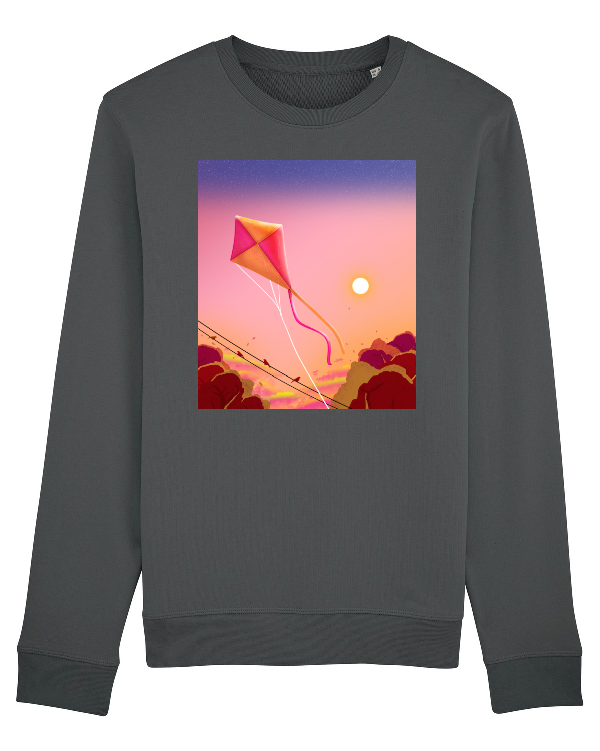 Bluză mânecă lungă Unisex Rise Anthracite