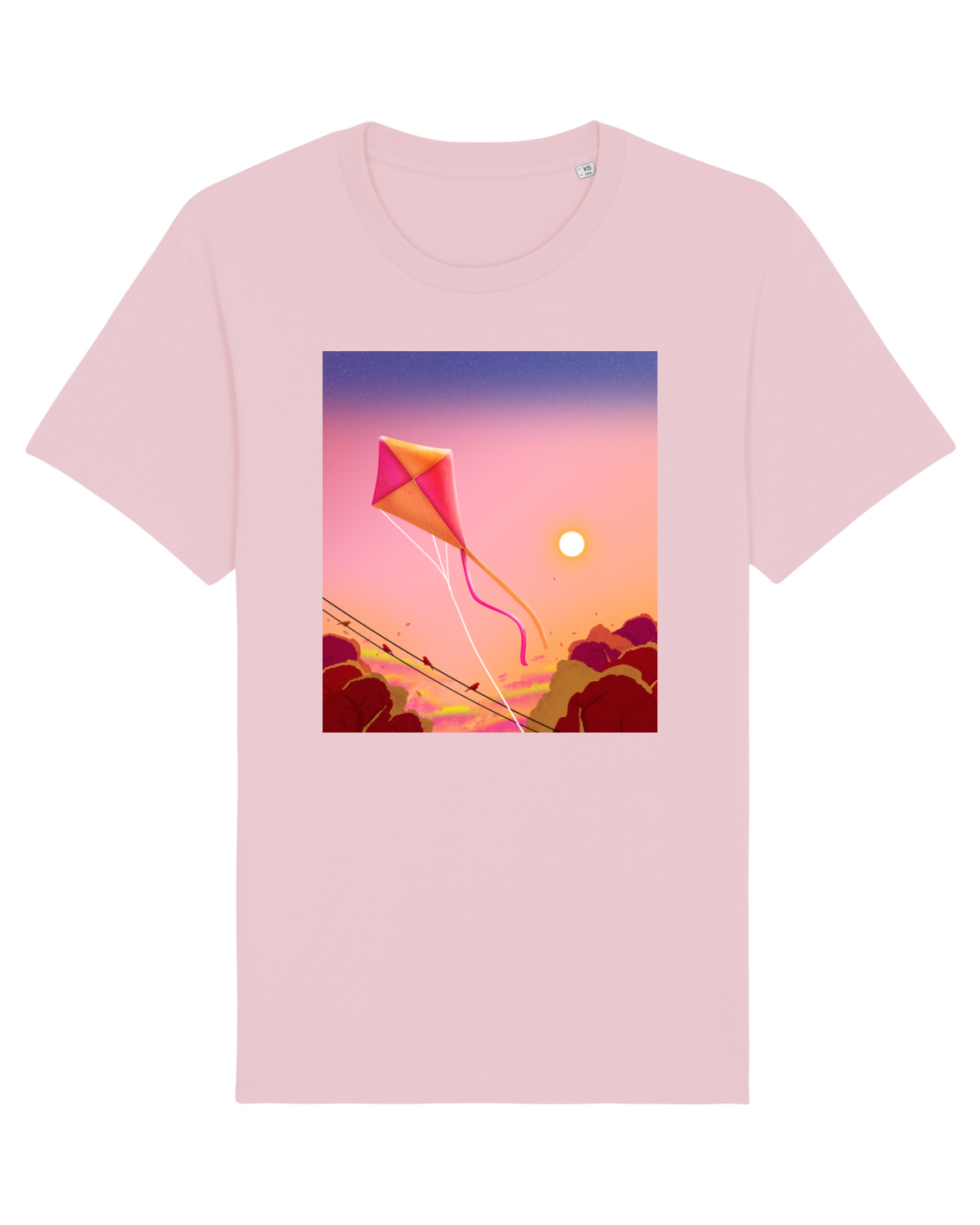 Tricou mânecă scurtă Unisex Rocker Cotton Pink