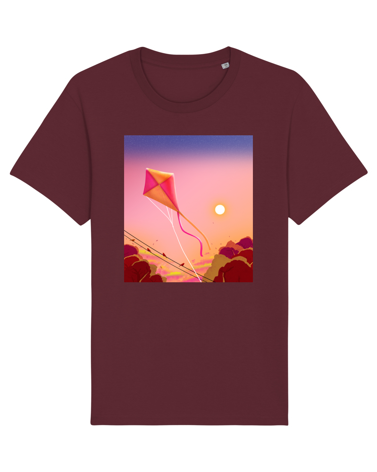 Tricou mânecă scurtă Unisex Rocker Burgundy