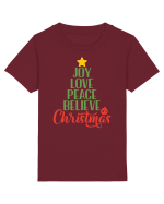 Joy Love Peace Christmas Tricou mânecă scurtă  Copii Mini Creator