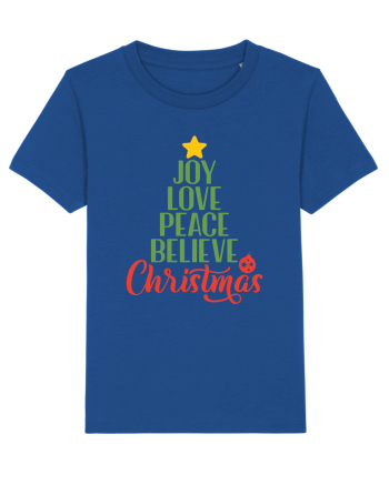 Joy Love Peace Christmas Majorelle Blue