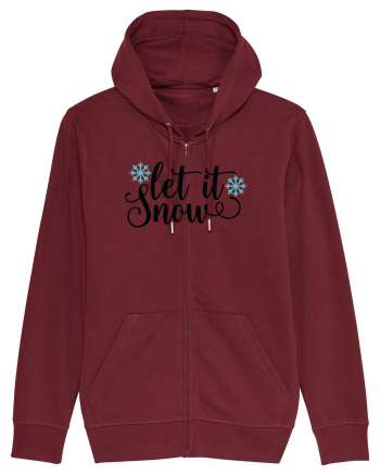 Let it Snow Xmas Burgundy