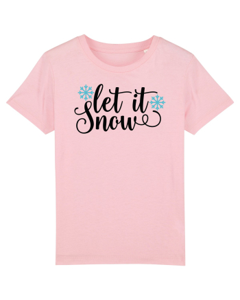 Let it Snow Xmas Cotton Pink