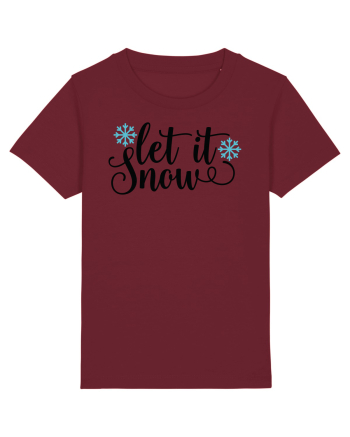 Let it Snow Xmas Burgundy