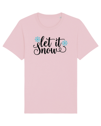 Let it Snow Xmas Cotton Pink