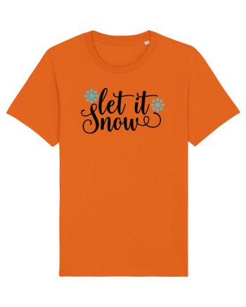 Let it Snow Xmas Bright Orange