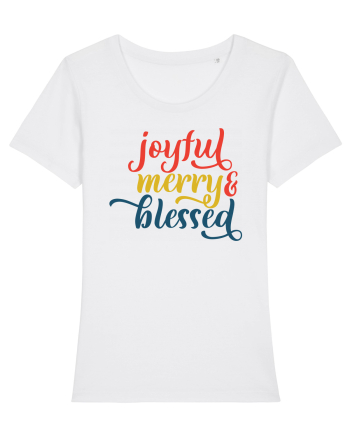Joyful Merry Blessed White