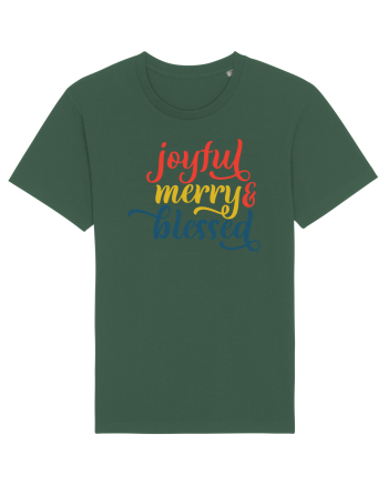 Joyful Merry Blessed Bottle Green