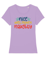 Nice Until Proven Naughty Tricou mânecă scurtă guler larg fitted Damă Expresser