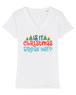 Christmas Break Tricou mânecă scurtă guler V Damă Evoker
