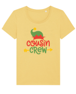 Cousin Crew Tricou mânecă scurtă guler larg fitted Damă Expresser