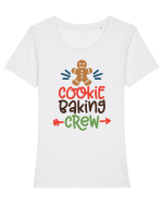 Cookie Baking Crew Tricou mânecă scurtă guler larg fitted Damă Expresser