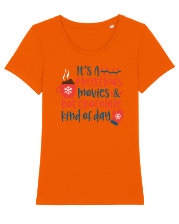 Its a Christmas Movies and Hot Cocoa Bright Orange