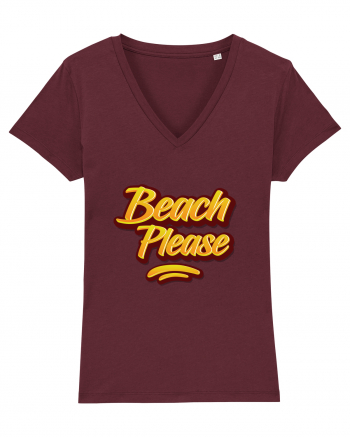 Beach Please 2 Burgundy