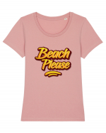 Beach Please 2 Tricou mânecă scurtă guler larg fitted Damă Expresser