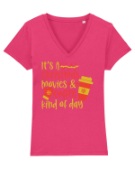 Xmas Coffee kind of Day Tricou mânecă scurtă guler V Damă Evoker