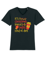 Xmas Coffee kind of Day Tricou mânecă scurtă guler V Bărbat Presenter