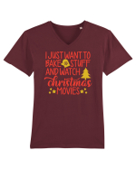 Bake Stuff and Watch Xmas Tricou mânecă scurtă guler V Bărbat Presenter